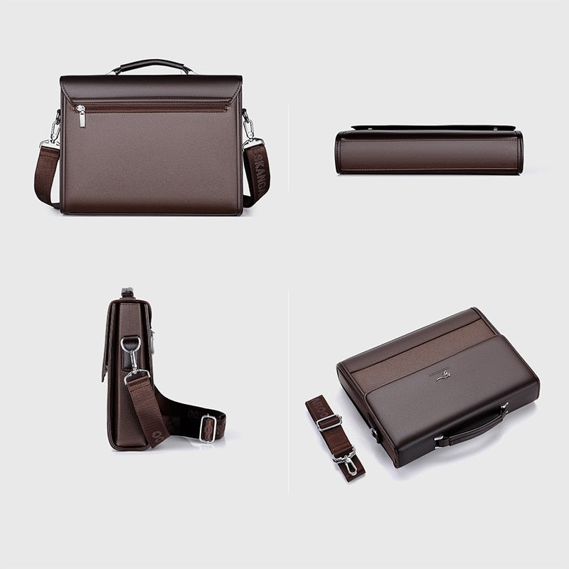 An extremely useful and versatile bag, this men's carryall has a practical and stylish design that can be used for practical needs. A spacious interior compartment and interior storage pockets to help you keep organized. Multi-functional design allows you to use it as a briefcase, handbag, shoulder bag, or carryall bag. For your daily use and a great investment for your future. It is the perfect gift for dad for Fatherās Day, a Christmas Gift for husband a Birthday Gift for a business partner or coworker!
