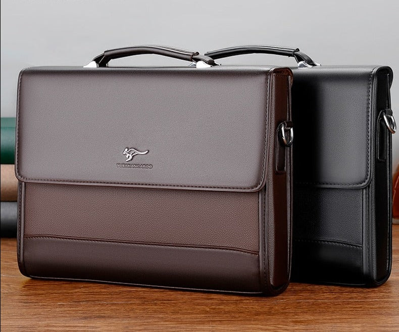 An extremely useful and versatile bag, this men's carryall has a practical and stylish design that can be used for practical needs. A spacious interior compartment and interior storage pockets to help you keep organized. Multi-functional design allows you to use it as a briefcase, handbag, shoulder bag, or carryall bag. For your daily use and a great investment for your future. It is the perfect gift for dad for Fatherās Day, a Christmas Gift for husband a Birthday Gift for a business partner or coworker!