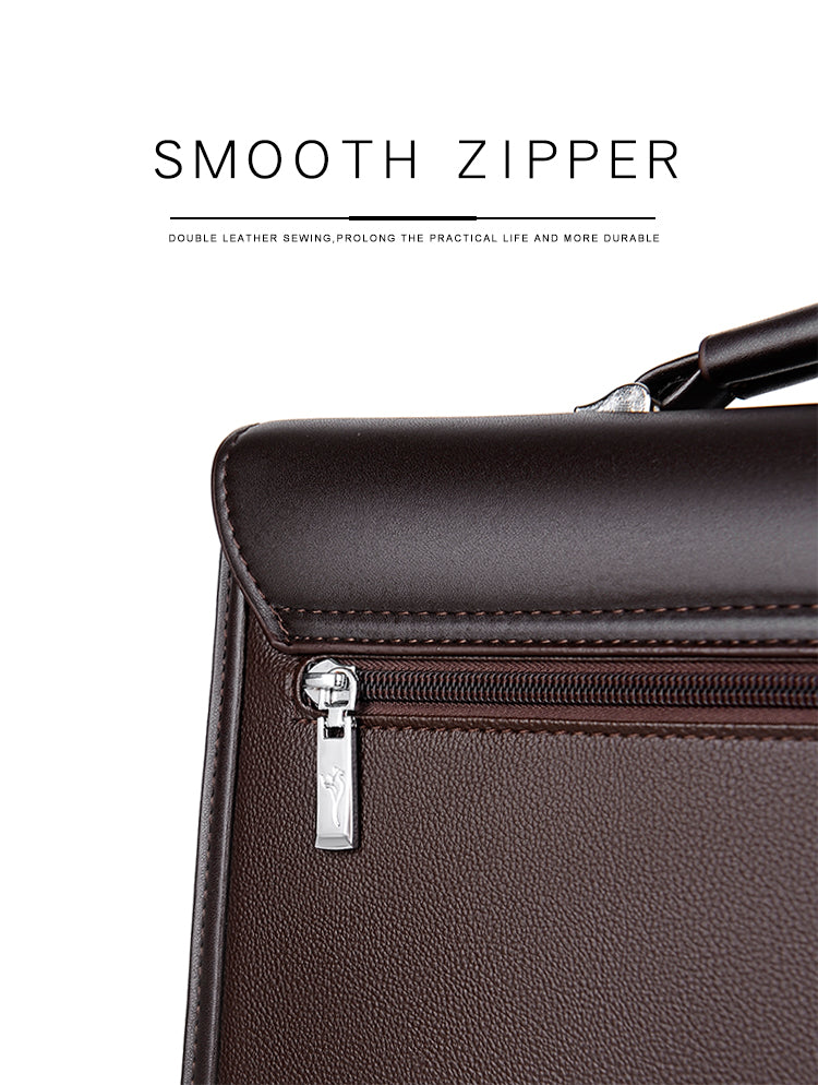 An extremely useful and versatile bag, this men's carryall has a practical and stylish design that can be used for practical needs. A spacious interior compartment and interior storage pockets to help you keep organized. Multi-functional design allows you to use it as a briefcase, handbag, shoulder bag, or carryall bag. For your daily use and a great investment for your future. It is the perfect gift for dad for Fatherās Day, a Christmas Gift for husband a Birthday Gift for a business partner or coworker!