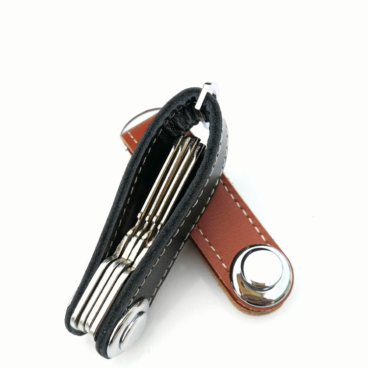 Leather Smart Key Chain Holder Key Organizer