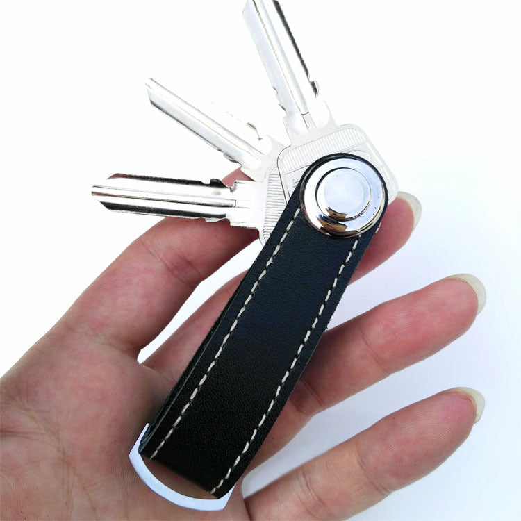 Leather Smart Key Chain Holder Key Organizer