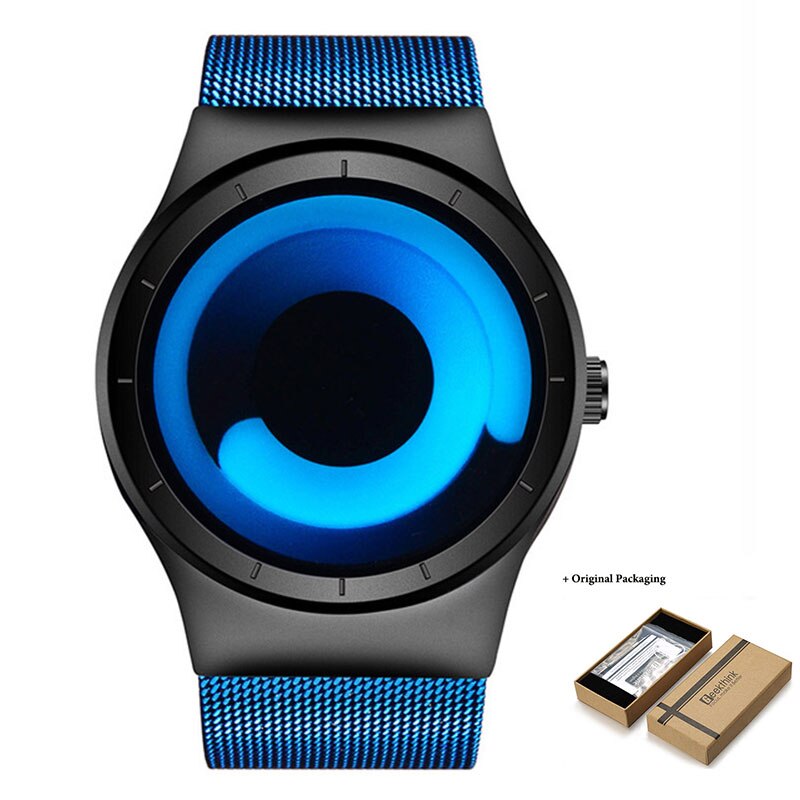 Colorful Sweeping Display Minimalist Quartz Wrist Watches For Men