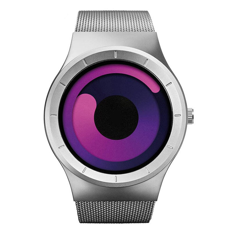 Colorful Sweeping Display Minimalist Quartz Wrist Watches For Men