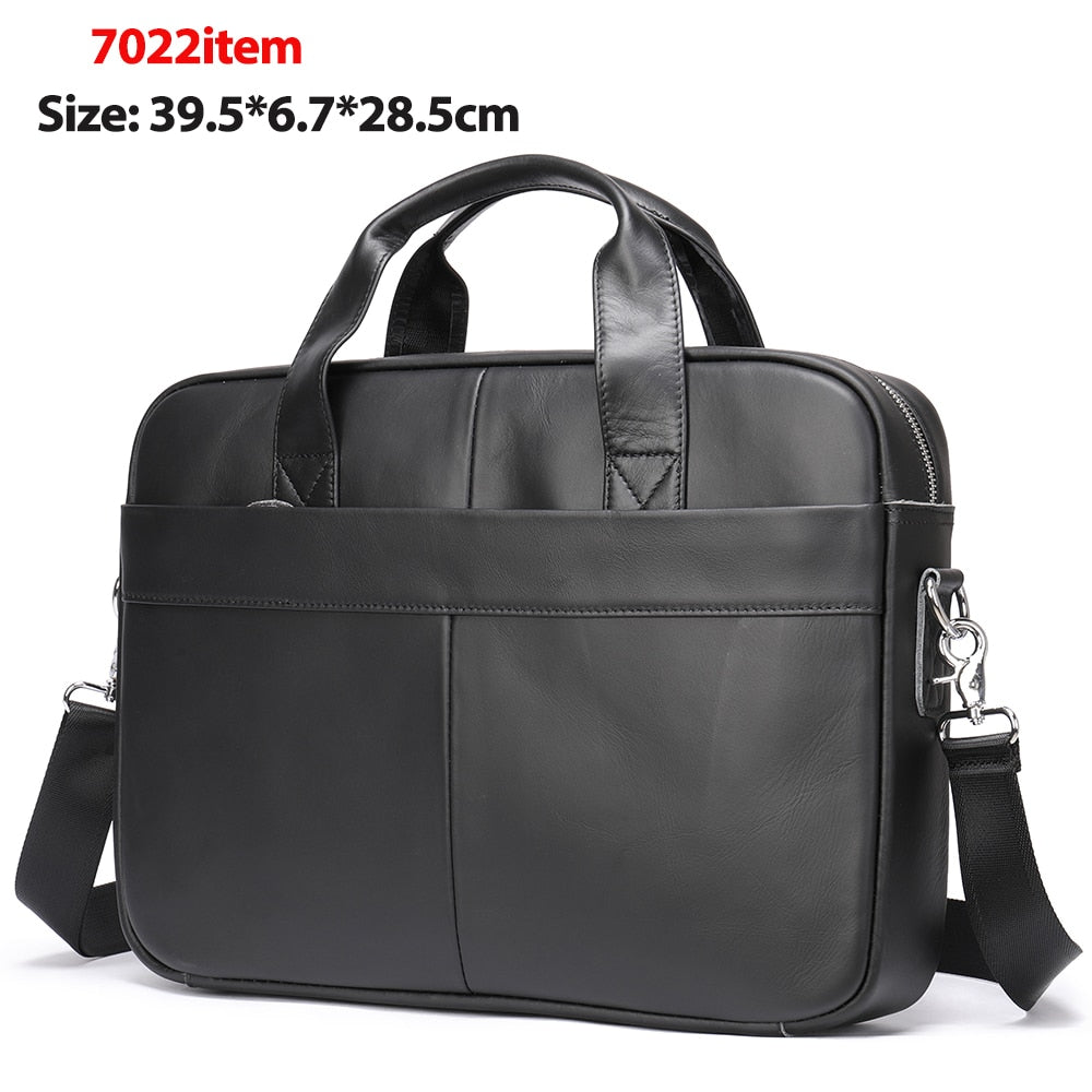 Genuine Leather Men Briefcase Bag