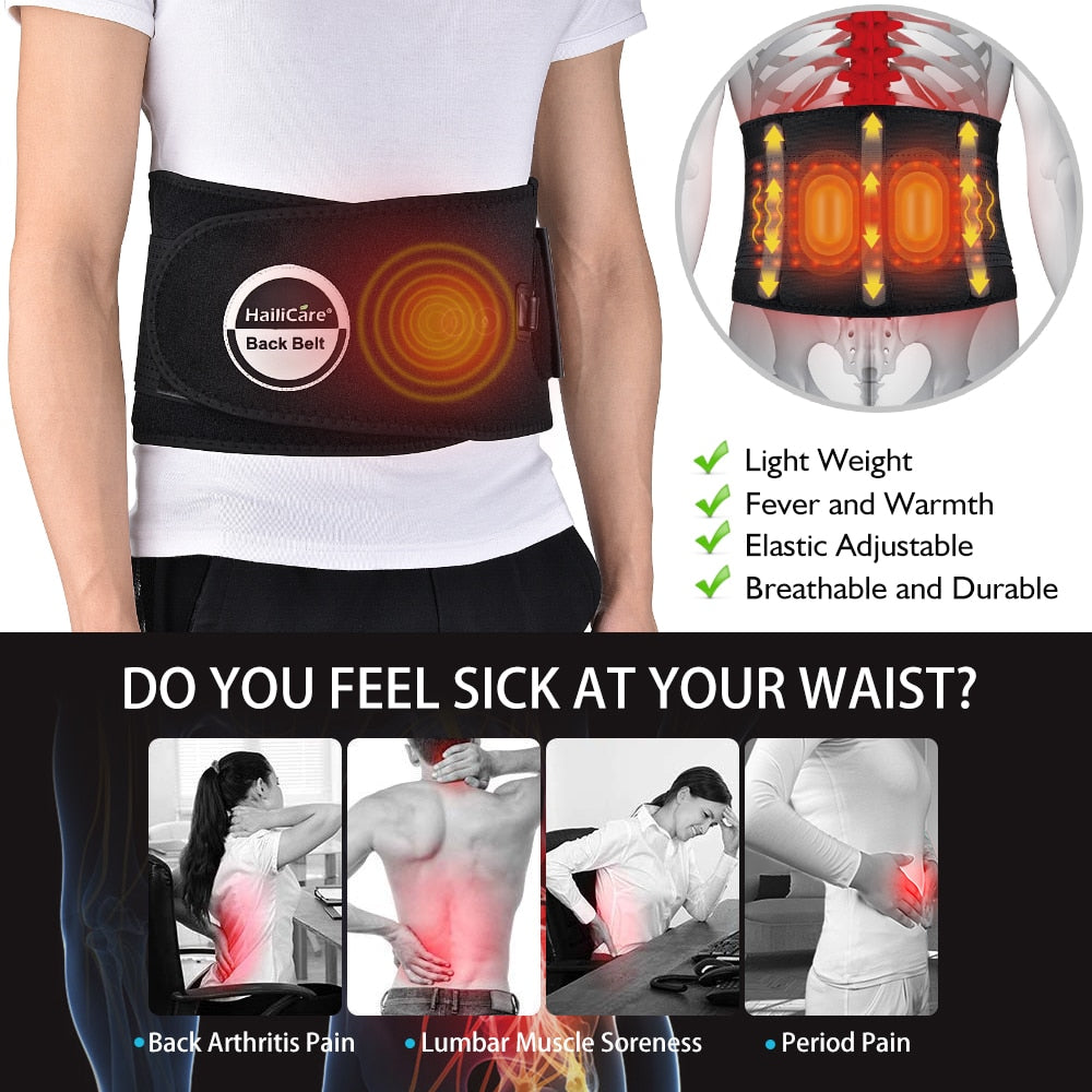 Infrared Heating Therapy Waist Vibration Massager Low Back Belt