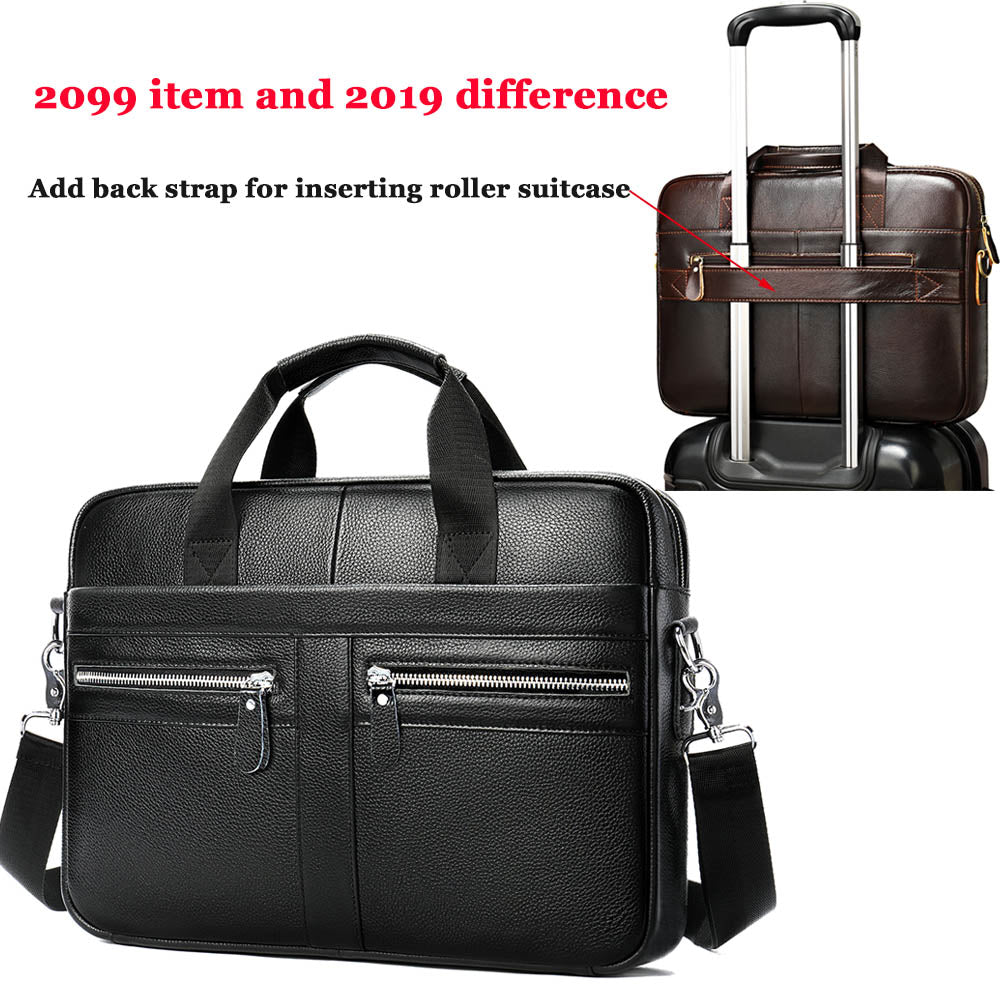 Genuine Leather Men Briefcase Bag