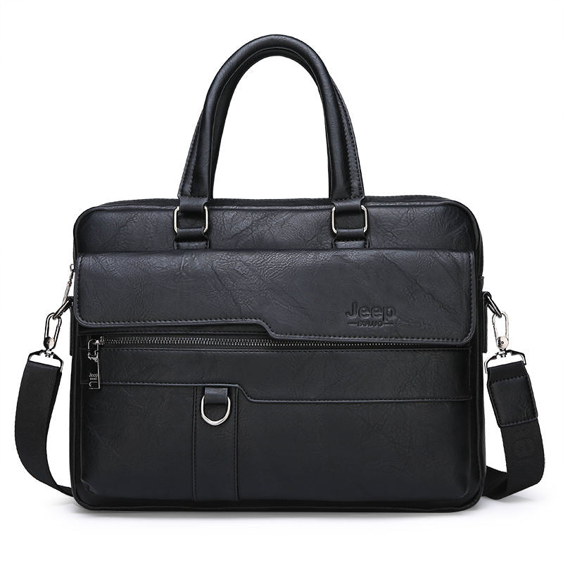 Men Genuine Leather Business Office Bag