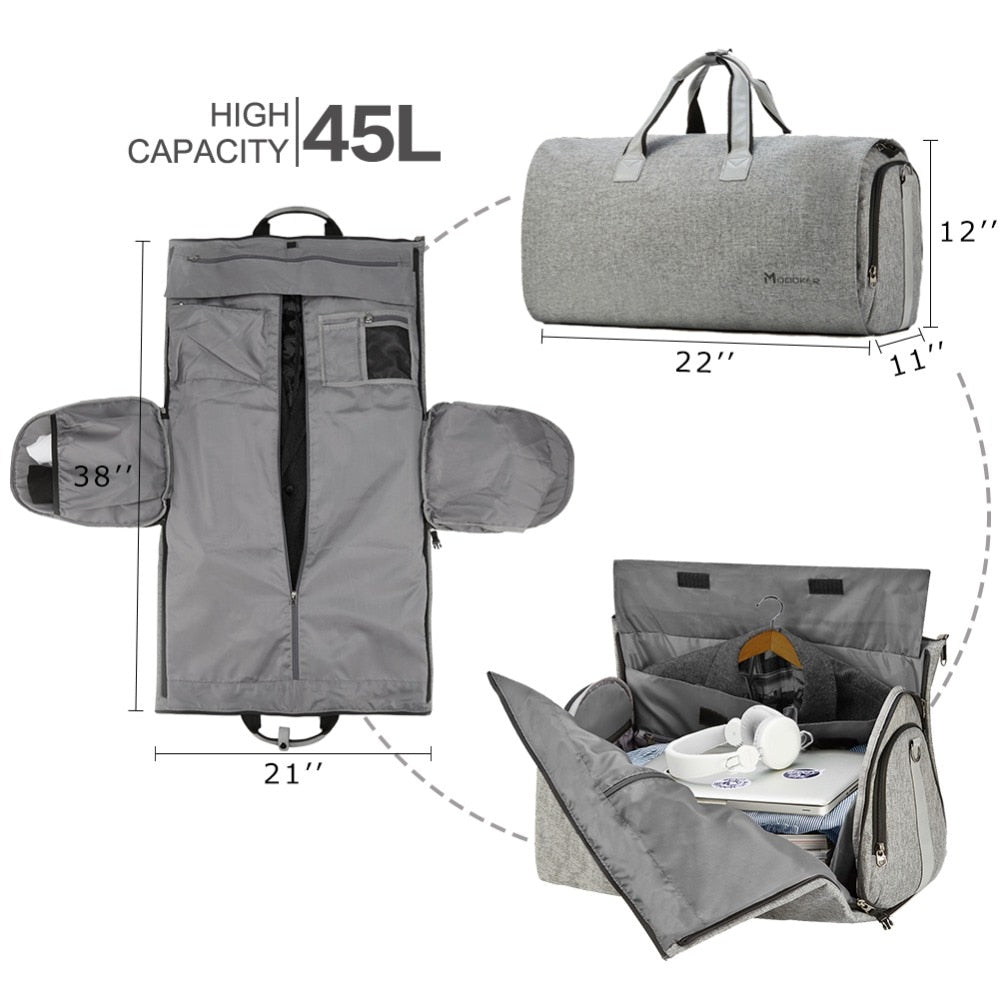 Garment Travel Bag With Shoulder Strap Handle Bag