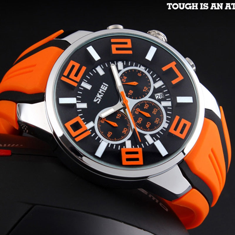 Men Quartz Chronograph Waterproof Sports Wrist Watch