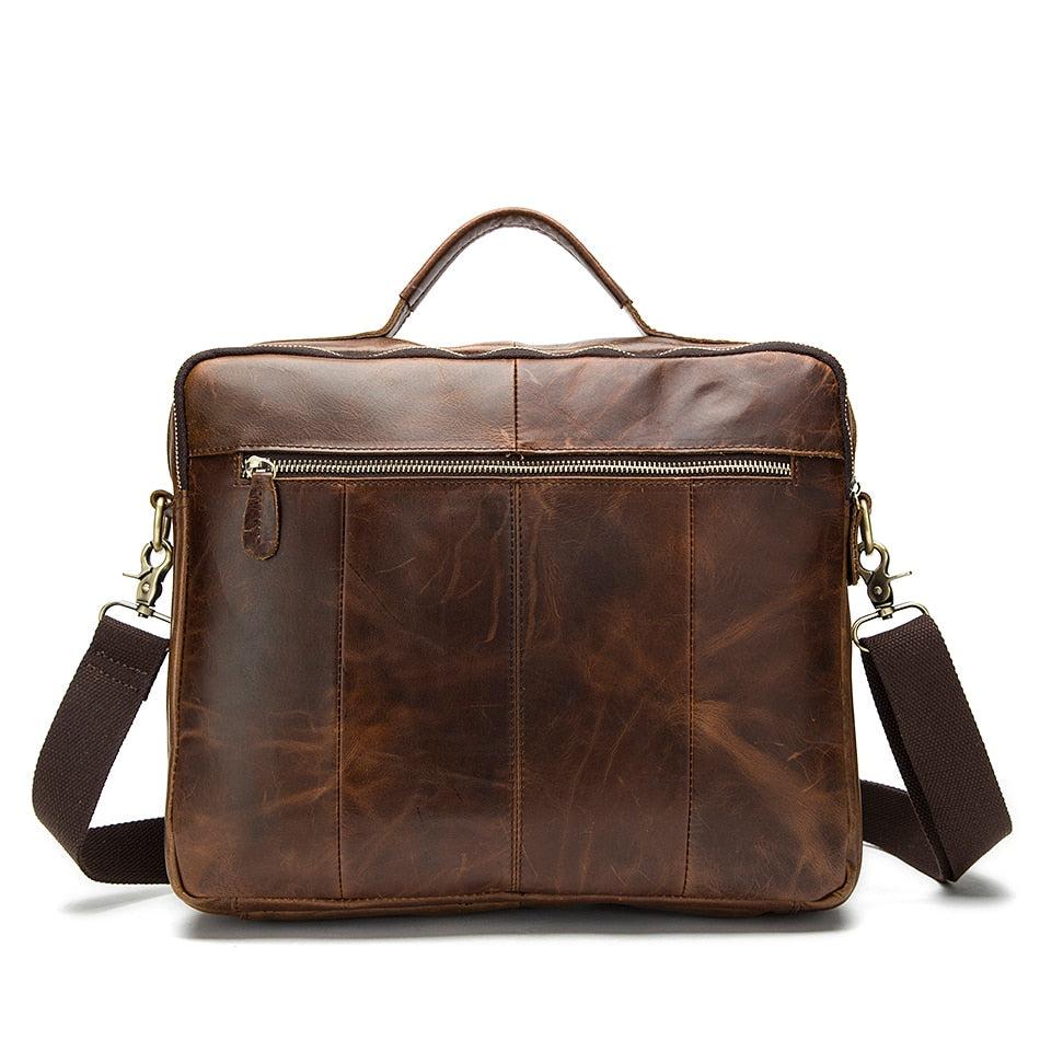 Men's Genuine Leather Briefcase Laptop Bag