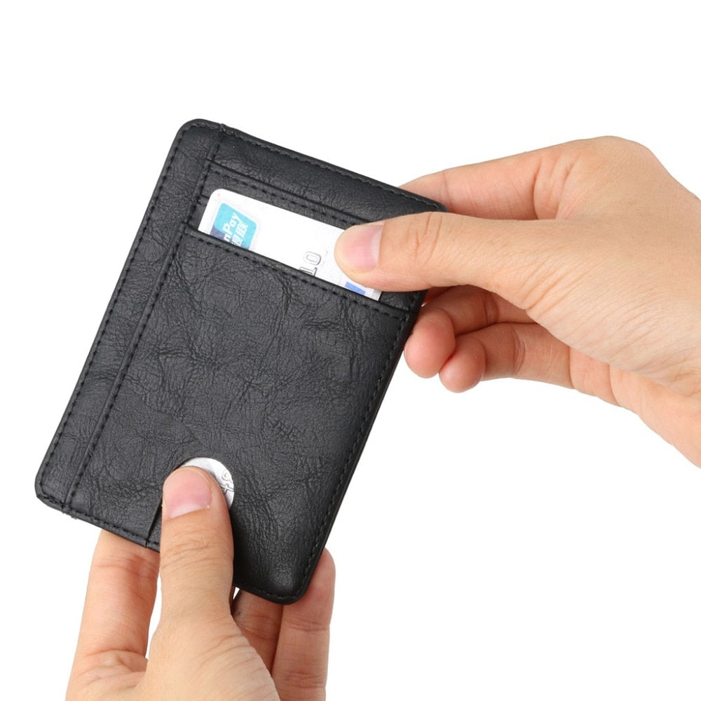 Men Leather Wallet Credit ID Card Holder