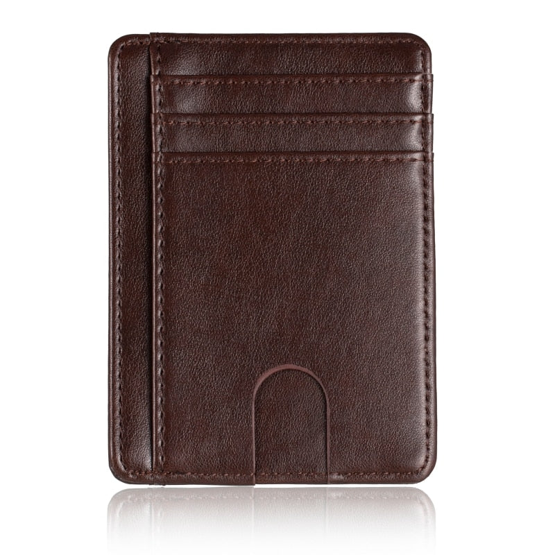 Men Leather Wallet Credit ID Card Holder