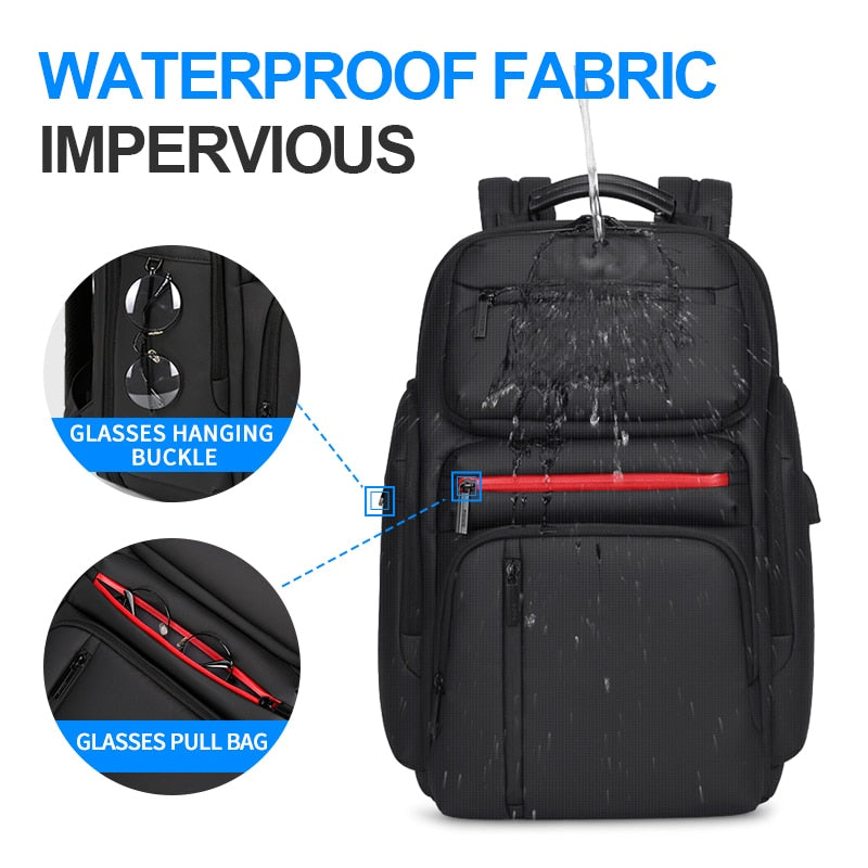 Large Capacity Travel Laptop Backpack With USB Charging Port