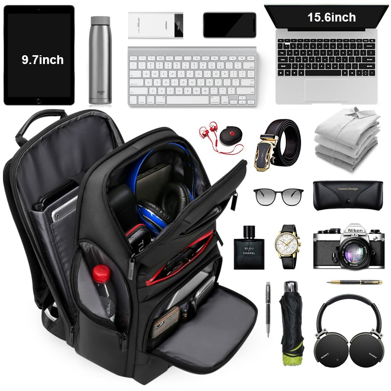 Large Capacity Travel Laptop Backpack With USB Charging Port