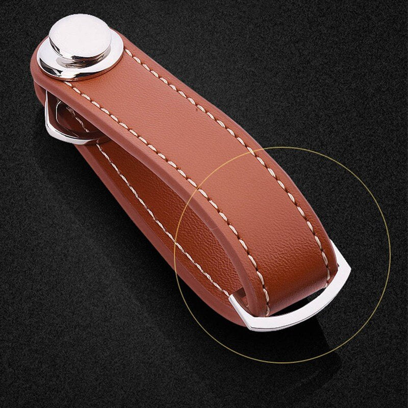 Leather Smart Key Chain Holder Key Organizer