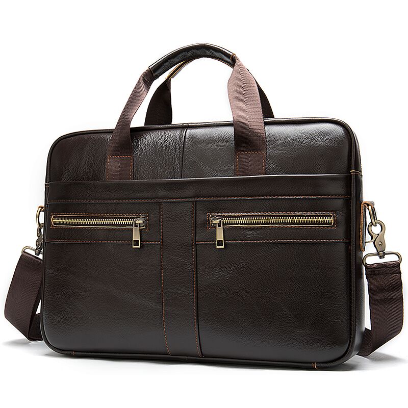 Genuine Leather Men Briefcase Bag