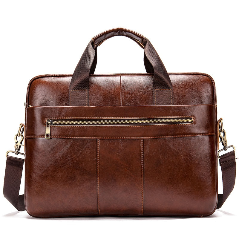 Genuine Leather Men Briefcase Bag