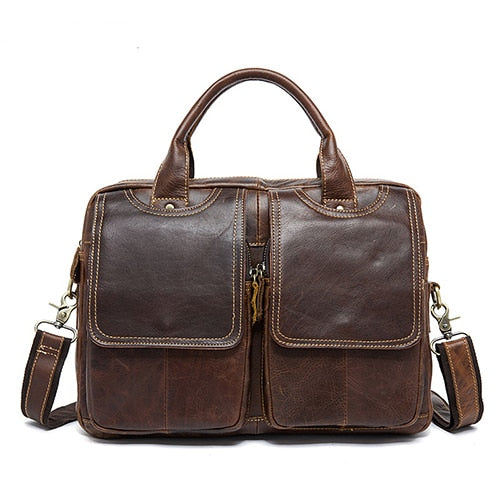 Men's Genuine Leather Briefcase Laptop Bag