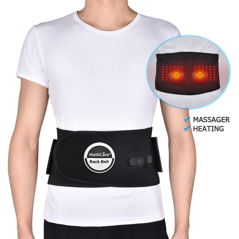 Waist Vibration Massager  Pain Relief Spine Lumbar  Pain Relief Back Belt  Mothers Day Gift  Men Gift  Lower Back Belt Massager  Lower Back Belt  Low Back Belt  Infrared Heating Therapy  Husband Gift  Gift For Him