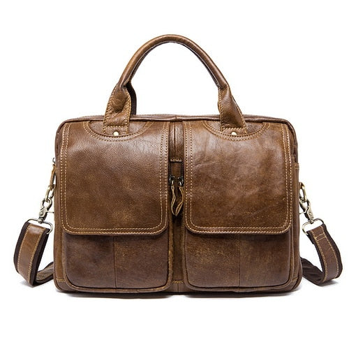 Men's Genuine Leather Briefcase Laptop Bag